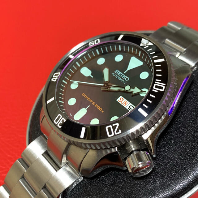 SEIKO(セイコー)の新品未使用 SEIKO社外品ベゼルインサート サブマリーナ 黒／白 SKX007 メンズの時計(腕時計(アナログ))の商品写真