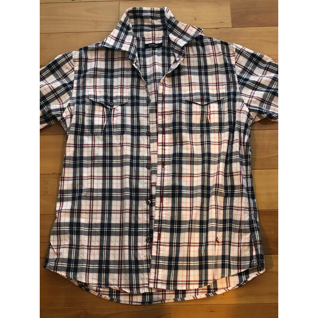 BURBERRY BLACK LABEL(バーバリーブラックレーベル)のバーバリーブラックレーベル半袖チェックシャツ メンズのトップス(シャツ)の商品写真