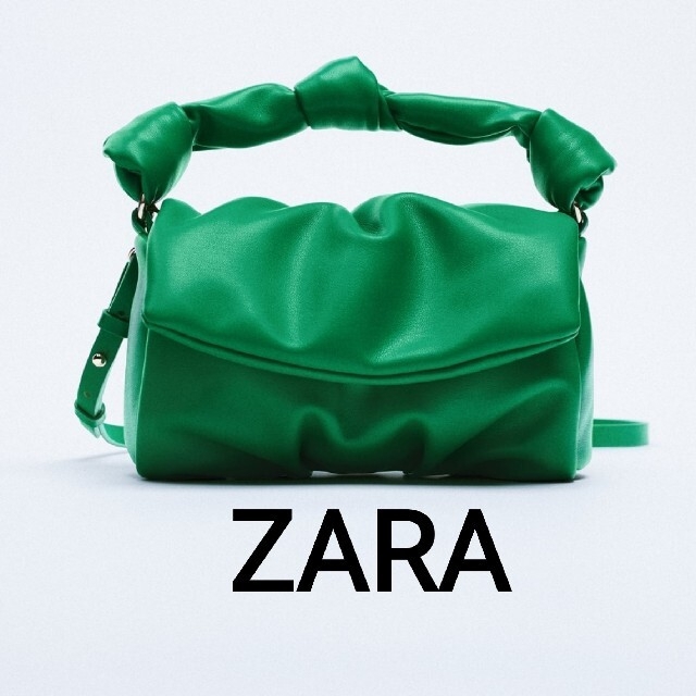 ZARA(ザラ)のZARA 　(グリーン)　ソフトノット　クロスボディバッグ　ショルダーパック レディースのバッグ(ショルダーバッグ)の商品写真