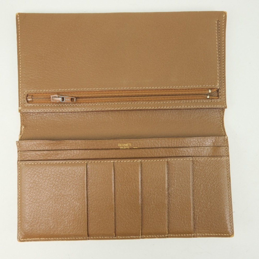 エルメス ベアン 茶 □E ユニセックス 長財布 | www.jarussi.com.br