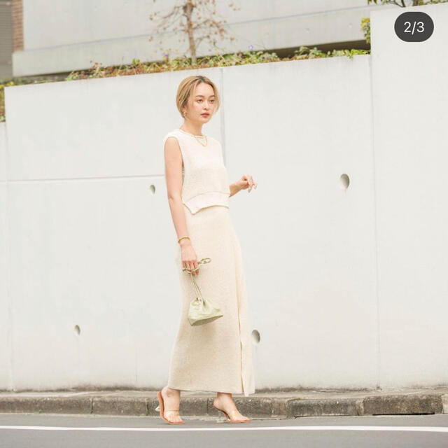 レディース SeaRoomlynn ペーパーニットトップススカート セットの通販