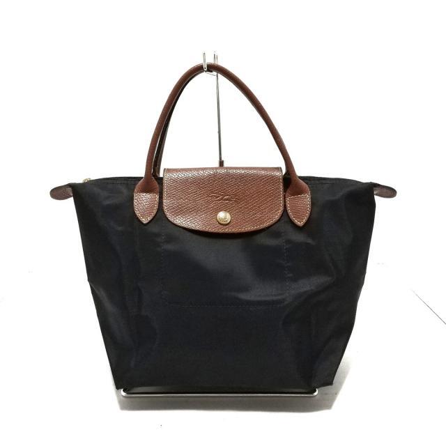 LONGCHAMP(ロンシャン)のロンシャン ハンドバッグ - 黒×ブラウン レディースのバッグ(ハンドバッグ)の商品写真