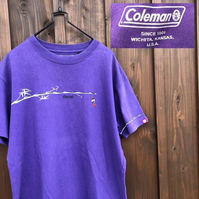 Coleman(コールマン)のColeman コールマン　パープル　tシャツ アウトドア　竹　L メンズのトップス(Tシャツ/カットソー(半袖/袖なし))の商品写真