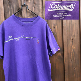 コールマン(Coleman)のColeman コールマン　パープル　tシャツ アウトドア　竹　L(Tシャツ/カットソー(半袖/袖なし))