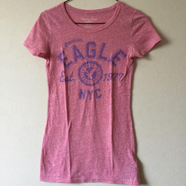 American Eagle(アメリカンイーグル)のアメリカンイーグル Tシャツ XSサイズ 霜降りピンク レディースのトップス(Tシャツ(半袖/袖なし))の商品写真