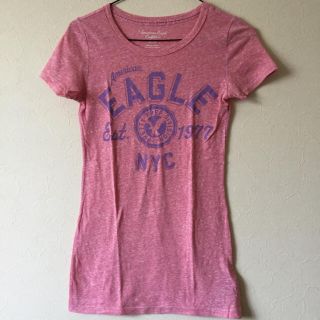 アメリカンイーグル(American Eagle)のアメリカンイーグル Tシャツ XSサイズ 霜降りピンク(Tシャツ(半袖/袖なし))