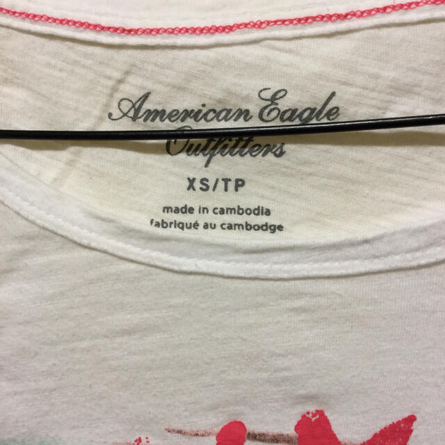 American Eagle(アメリカンイーグル)のアメリカンイーグル Tシャツ XSサイズ ホワイト レディースのトップス(Tシャツ(半袖/袖なし))の商品写真