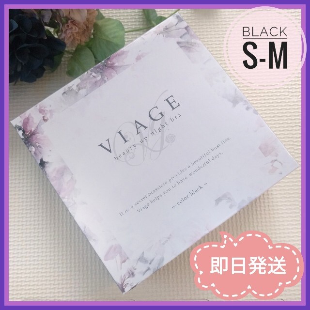 Viage ヴィアージュ ナイトブラ S-Mサイズ ブラック 育乳ブラ レディースの下着/アンダーウェア(ブラ)の商品写真