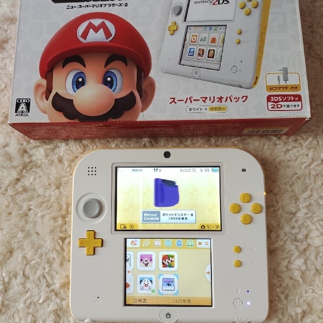 3DS LL 本体 限定品 New スーパーマリオプラザーズ2パック ケース付き