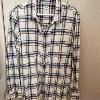 ユニクロ(UNIQLO)のユニクロ フランネルチェックシャツ　L(シャツ/ブラウス(長袖/七分))