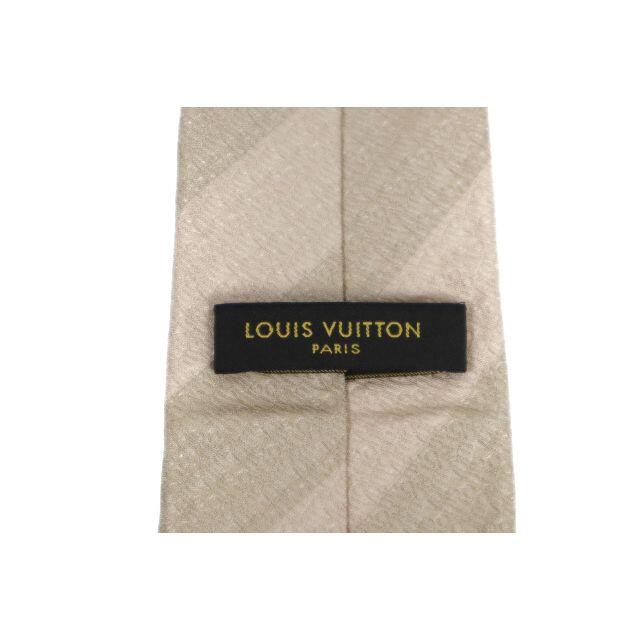 LOUIS VUITTON(ルイヴィトン)の美品　LOUIS VUITTON ルイヴィトン ネクタイ シルクロゴ 斜めライン メンズのファッション小物(ネクタイ)の商品写真