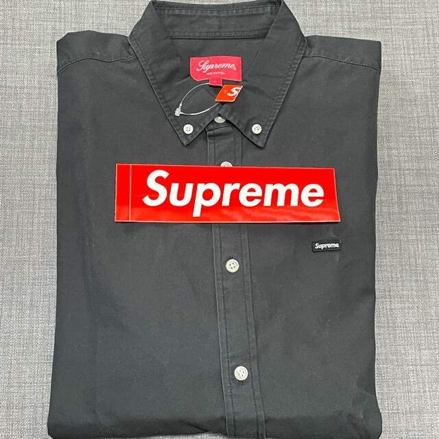 L 黒 Supreme Small Box Twill Shirt Black 1