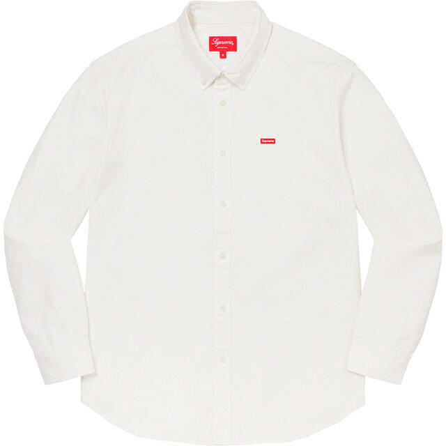 L 白 Supreme Small Box Twill Shirt White