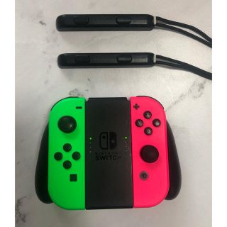 ニンテンドースイッチ(Nintendo Switch)のわたきち様専用 ジョイコン ジャンク品 2個　充電グリップ付(家庭用ゲーム機本体)