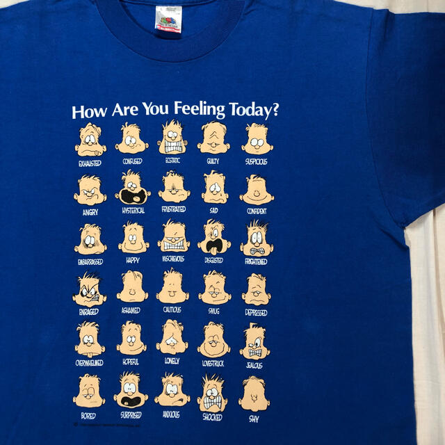 1980s Facial Expressions Printed T-Shirt 1