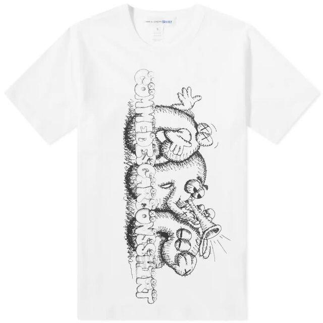 COMME DES GARCONS SHIRT X KAWS PRINT TEEWHITE素材