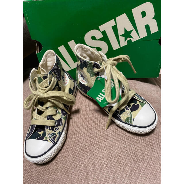 CONVERSE(コンバース)の新品・コンバース　迷彩柄　キッズスニーカー　ハイカット  16cm キッズ/ベビー/マタニティのキッズ靴/シューズ(15cm~)(スニーカー)の商品写真