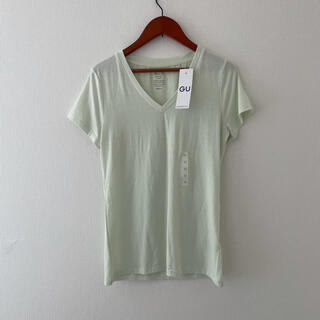 ジーユー(GU)のGU 未使用　美品　Tシャツ　グリーン(Tシャツ(半袖/袖なし))