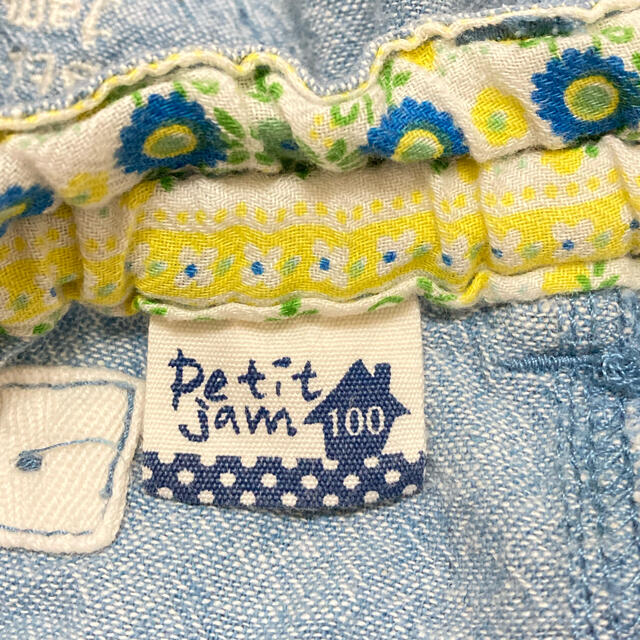 Petit jam(プチジャム)のプチジャム　デニムショートパンツ　100 小花柄　デニム キッズ/ベビー/マタニティのキッズ服女の子用(90cm~)(パンツ/スパッツ)の商品写真