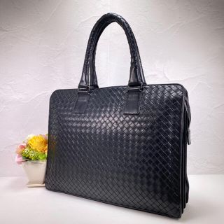 ボッテガヴェネタ(Bottega Veneta)の★格安★ボッテガ ヴェネタ イントレチャート　ビジネスバッグ　ブラック(ビジネスバッグ)