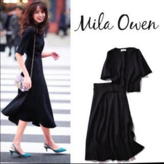 Mila Owen - ミラオーウェン 半袖リブニット セットアップの通販 by ... ミラオーウェン ☆ 半袖リブニットセットアップ