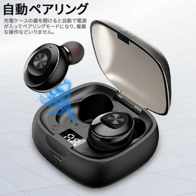 ワイヤレスイヤホン　Bluetooth 防水　ピンク スマホ/家電/カメラのオーディオ機器(ヘッドフォン/イヤフォン)の商品写真