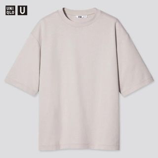 ユニクロ(UNIQLO)のエアリズムコットンオーバーサイズTシャツ（5分袖）(Tシャツ/カットソー(半袖/袖なし))