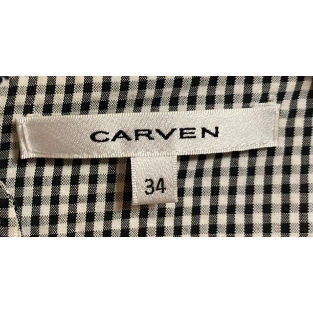 CARVEN(カルヴェン)の美品 CARVEN ワンピース レース チェック レディースのワンピース(ひざ丈ワンピース)の商品写真