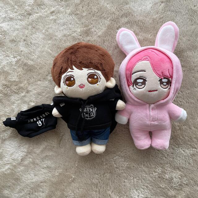 ジョングク JUNGKOOK 韓国 ぬいぐるみ コスチューム 2人セット 美品