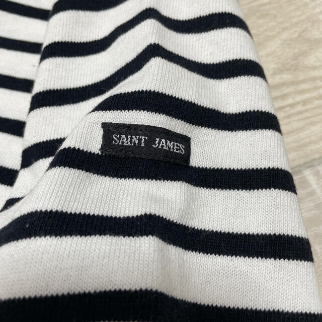 SAINT JAMES(セントジェームス)のセントジェームス  ウェッソン　ボーダー　黒×白　T3 レディースのトップス(カットソー(長袖/七分))の商品写真