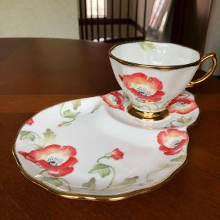 ロイヤルアルバート(ROYAL ALBERT)の【レア美品】ロイヤルアルバート★ポピー★テニスセット(食器)