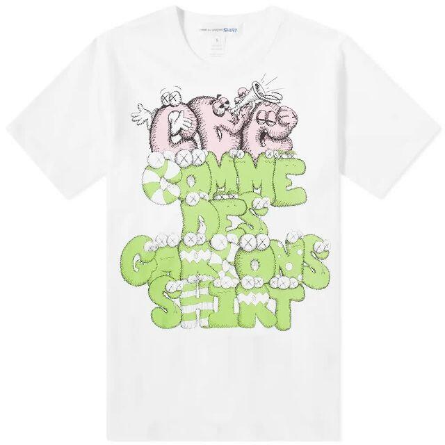 WHITE素材COMME DES GARCONS SHIRT X KAWS PRINT TEE