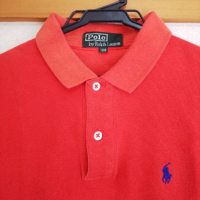 POLO RALPH LAUREN(ポロラルフローレン)のポロラルフローレン ポロシャツ 赤 160サイズ レディースのトップス(ポロシャツ)の商品写真