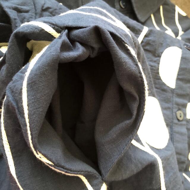 七分袖Aラインシャツチェニック レディースのトップス(シャツ/ブラウス(長袖/七分))の商品写真
