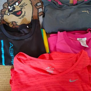 ナイキ(NIKE)のナイキ、アディダス、プーマ、アシックス他レディースTシャツ5枚まとめ売り(Tシャツ(半袖/袖なし))