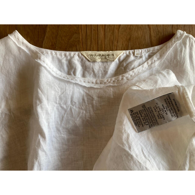 fog linen work(フォグリネンワーク)のGUGLIEL MINOTTI MILANO リネン ブラウス Tシャツ レディースのトップス(シャツ/ブラウス(半袖/袖なし))の商品写真