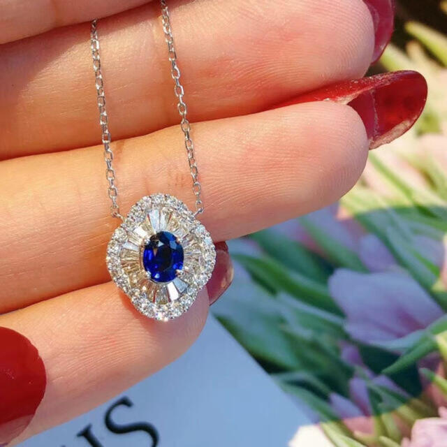 特価セール 天然 ブルーサファイア ネックレス0.4ct k18の通販 by Rui
