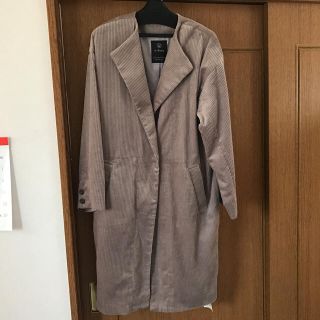 ダブルクローゼット(w closet)のw closet コーデュロイオープンカラーコート(ロングコート)