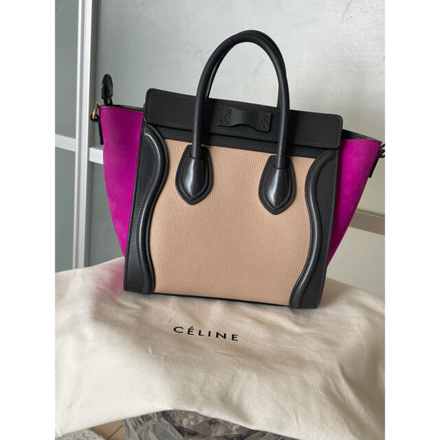 celine(セリーヌ)のCELINE セリーヌラゲージナノ　ピンク　マゼンタ レディースのバッグ(ハンドバッグ)の商品写真