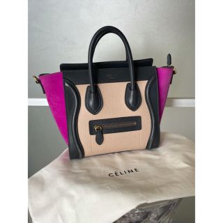 セリーヌ(celine)のCELINE セリーヌラゲージナノ　ピンク　マゼンタ(ハンドバッグ)