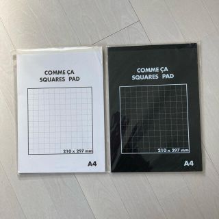 コムサデモード(COMME CA DU MODE)の未使用　コムサ　白・黒2冊　方眼レポート　ノート(ノート/メモ帳/ふせん)