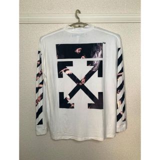 オフホワイト Off-White ロンT メンズ ロゴ ジャガードTシャツ/カットソー(七分/長袖)