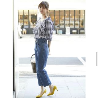 トッコ(tocco)のtocco closet ギンガムチェック前フリルブラウス(シャツ/ブラウス(長袖/七分))