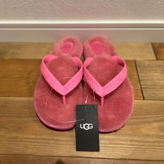 アグ(UGG)のUGG ビーチサンダル　ムートン　ピンク(ビーチサンダル)