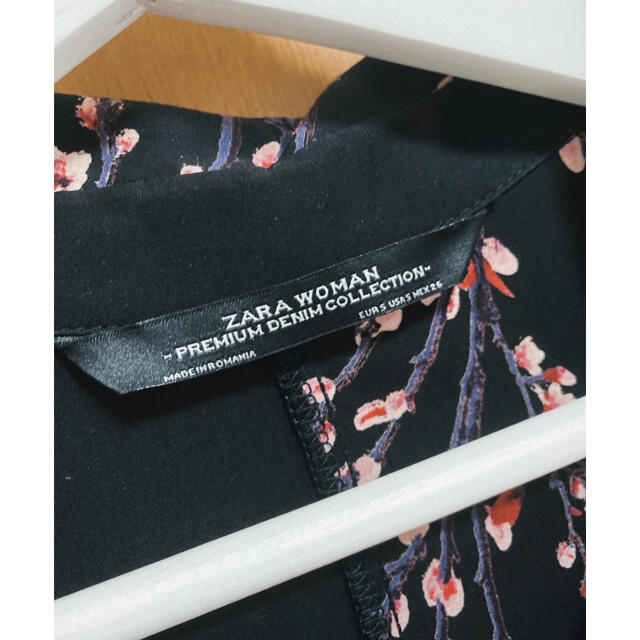 ZARA(ザラ)のBさま専用❤︎ ZARA 桜 ロング シャツワンピース レディースのワンピース(ロングワンピース/マキシワンピース)の商品写真