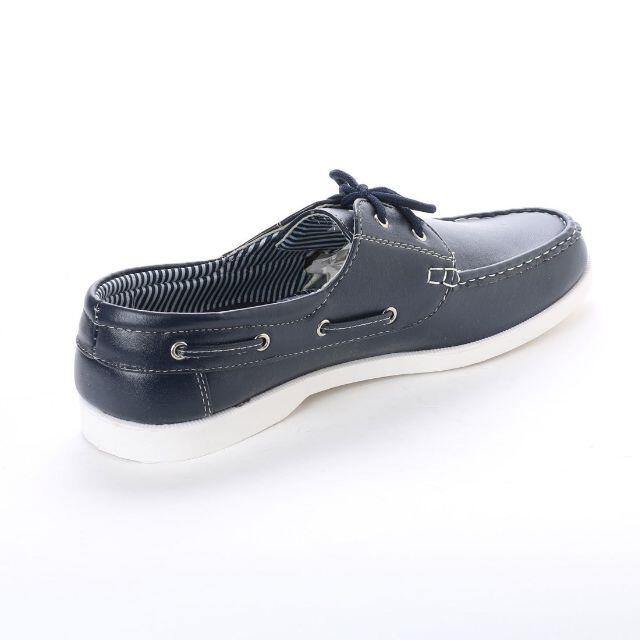 【アウトレット】デッキシューズ ネイビー フラット 26.5cm 紺色 0001 メンズの靴/シューズ(デッキシューズ)の商品写真