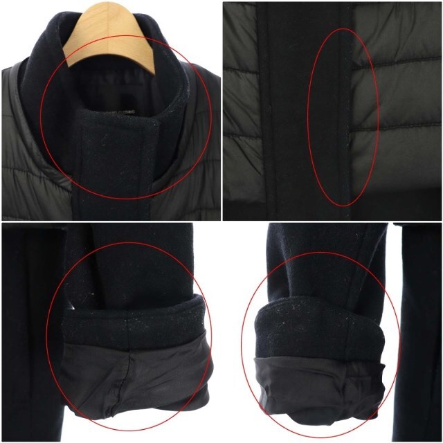 DOUBLE STANDARD CLOTHING(ダブルスタンダードクロージング)のダブルスタンダードクロージング ダブスタ ウール 切り替え コート 36 黒 レディースのジャケット/アウター(その他)の商品写真