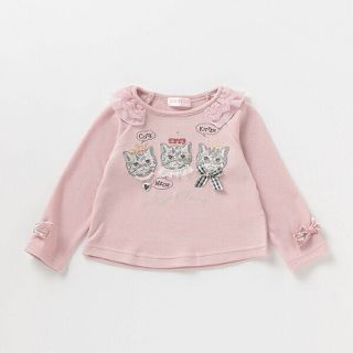 メゾピアノ(mezzo piano)の専用メゾピアノ　新品未使用　120 ピンク　ネコ(Tシャツ/カットソー)