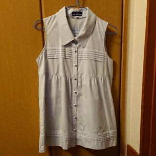 バーバリーブルーレーベル(BURBERRY BLUE LABEL)の<美品>BURBERRY BLUE LABEL ノースリーブシャツ(シャツ/ブラウス(半袖/袖なし))