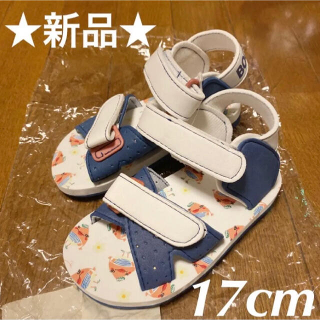 BOO SHOES(ブーシューズ)の★新品★ブーフーウー【ブーシューズ】ストラップサンダル17cm靴 キッズ/ベビー/マタニティのキッズ靴/シューズ(15cm~)(サンダル)の商品写真